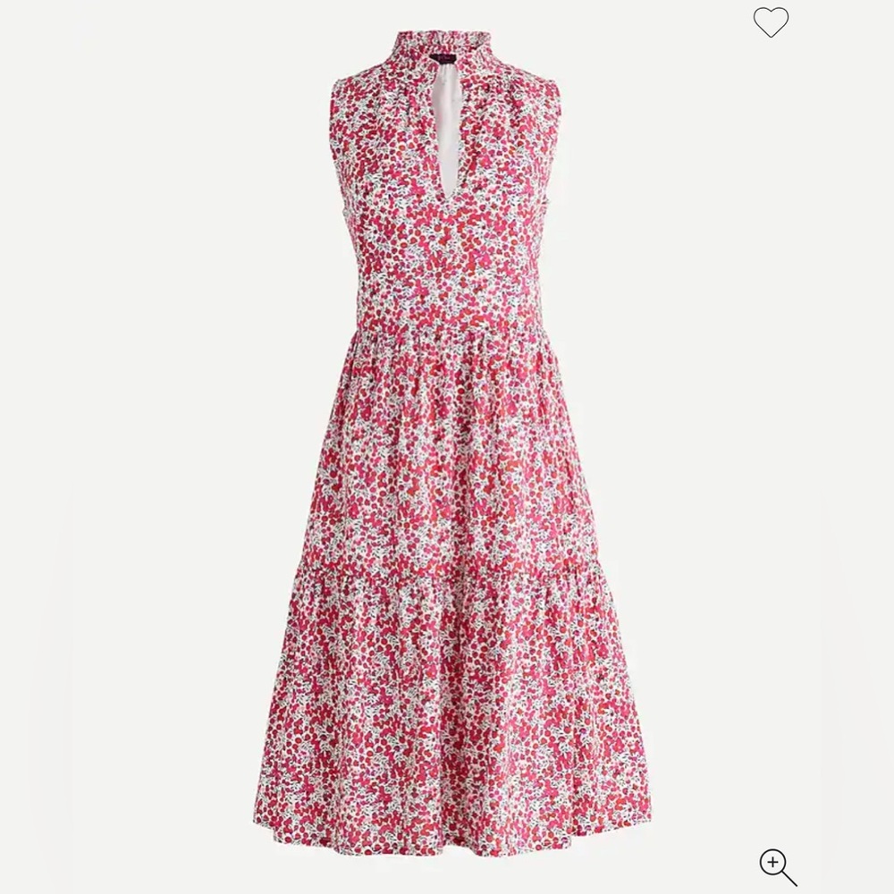 J. Crew Pink Floral Sleeveless Dress